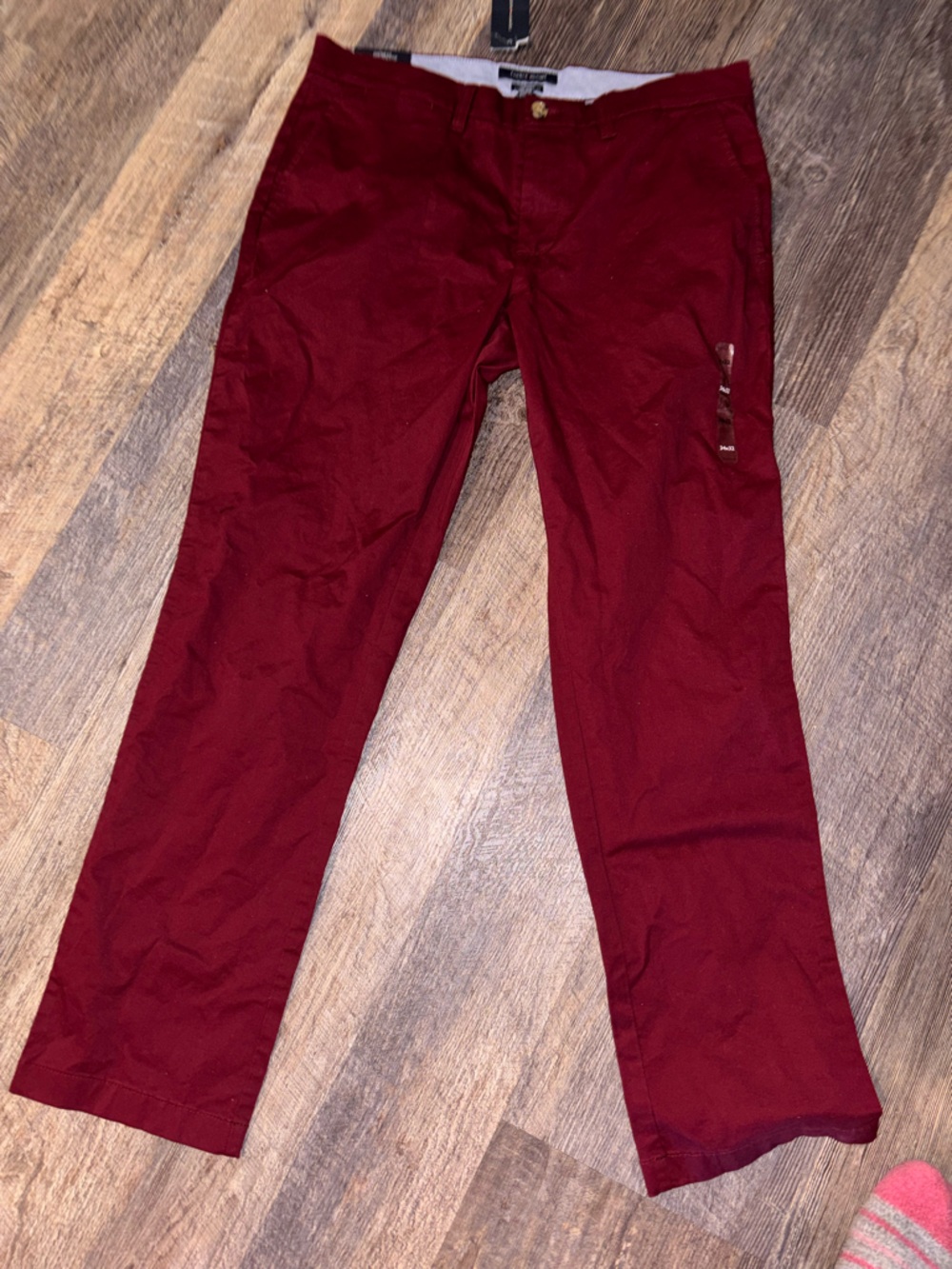 Tommy Hilfiger Men's Burgundy Chinos